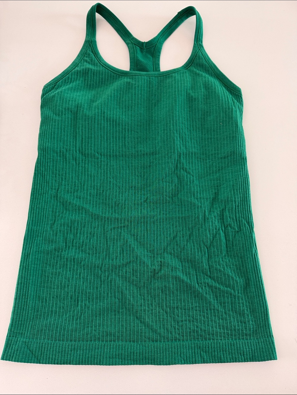 Lululemon Green Ribbed Racerback Tank Top 6 - Picture 3 of 4